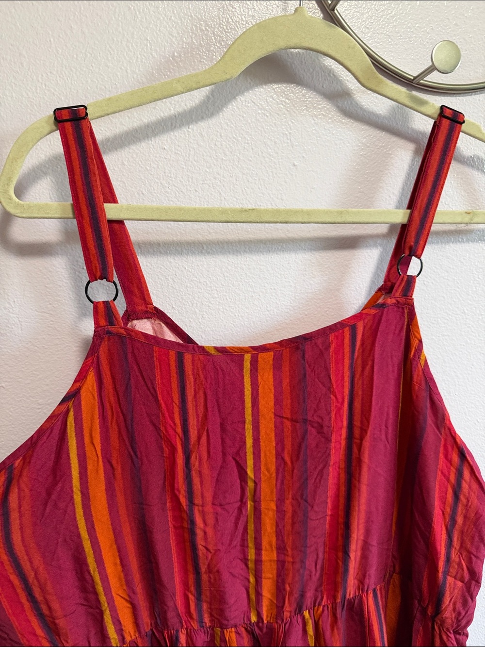 Striped Red & Orange jumpsuit - Picture 7 of 8